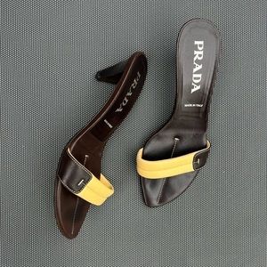 Vintage PRADA slide kitten heels